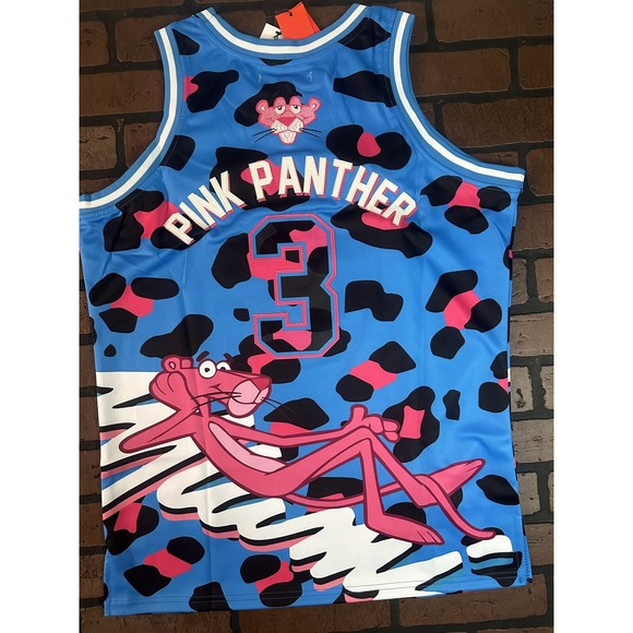 PINK PANTHER / MIAMI Blue Headgear Classics‎ Basketball Jersey ~Never Worn~ M - Picture 2 of 6